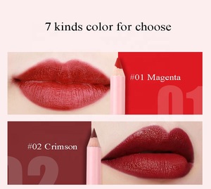 Beauty Tools Wholesale Easy Use 7 Colors Matte Lip Liner Pencil Waterproof Cosmetic Makeup Lip Pencil With Low Price