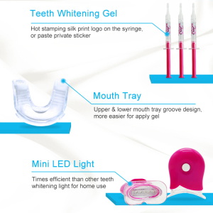 Best LED Teeth Whitening Private Logo Label Bleaching Gels Trays Home Tooth Whitening Kits