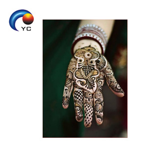 Bride Hands Tattoo Sticker Stencils Henna Stencil with Mehndi Design