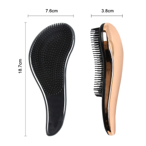 Bulk cosmetic tools smart beauty hair styling custom rose gold electroplating detangling hair brush