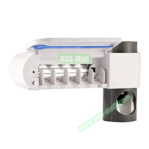 CE UV  5 Holders Automatic Toothpaste Dispenser Toothbrush Sterilizer