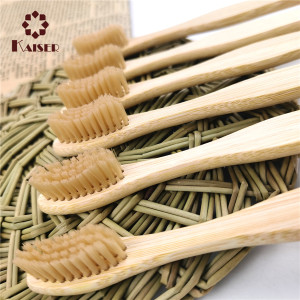 charcoal biodegradable bamboo toothbrush handle