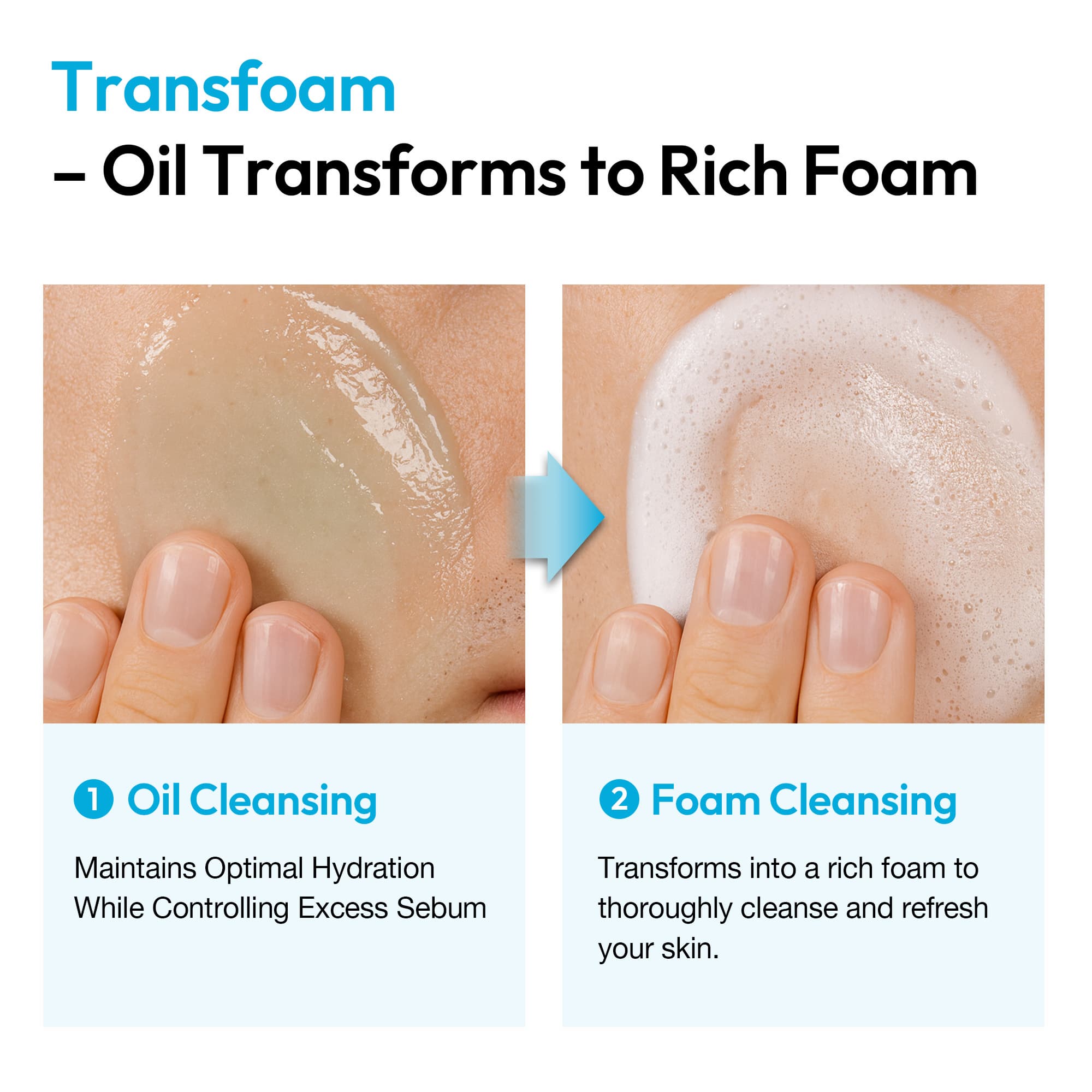 Dual Pore Cleanser, Oil to Foam Daily Facial Wash, Exfoliating Salicylic Acid &amp; Deep Pore Cleansing