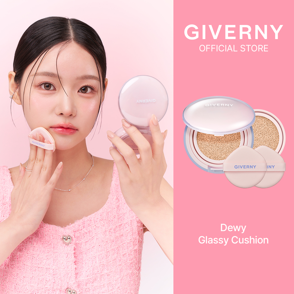 [GIVERNY] DEWY GLASSY CUSHION (3 shades)