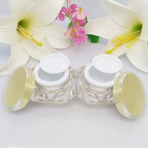 gold 5g 10g diamond shape acrylic cream jar ,plastic mini 5g and 10g Cosmetic Jar , 5g 10g Cosmetic Packaging wholesale