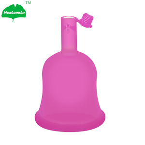 Healeanlo Hygiene Silicone Lady Drain Valve Folding Menstrual Cups with lid collapsible period cup