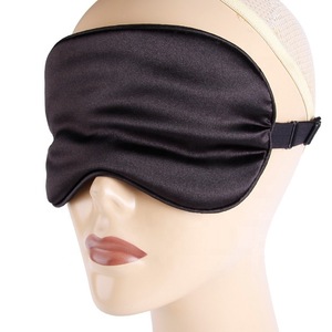 Hot Sale Custom Logo Printed 100%  Light Blocking Silk Sleep Eye Mask