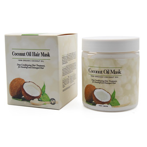 Hot Sale OEM ODM 100% Natural Deep Conditioning Coconut Oil Hair Mask For Hair Care