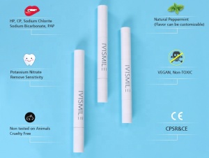 IVISMILE 2020 Dental Wireless LED Light Dazzling White Teeth Whitener Bleaching Pen Private Label