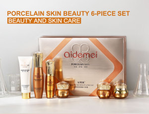 korean OEM Private Label Skincare set 6 in 1 100% Whitening Face Cream anti acne skin care set