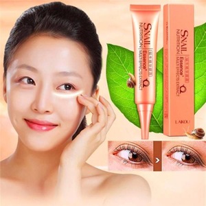 LAIKOU Snail Eye Cream Dark Circles Remover Anti Wrinkle Moisturizing Hyaluronic Acid Eye Cream