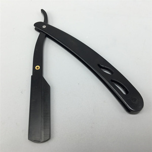 Men Barber Tools Hair and Blades Antique Black Folding Shaving Knife Stainless Steel straight razor