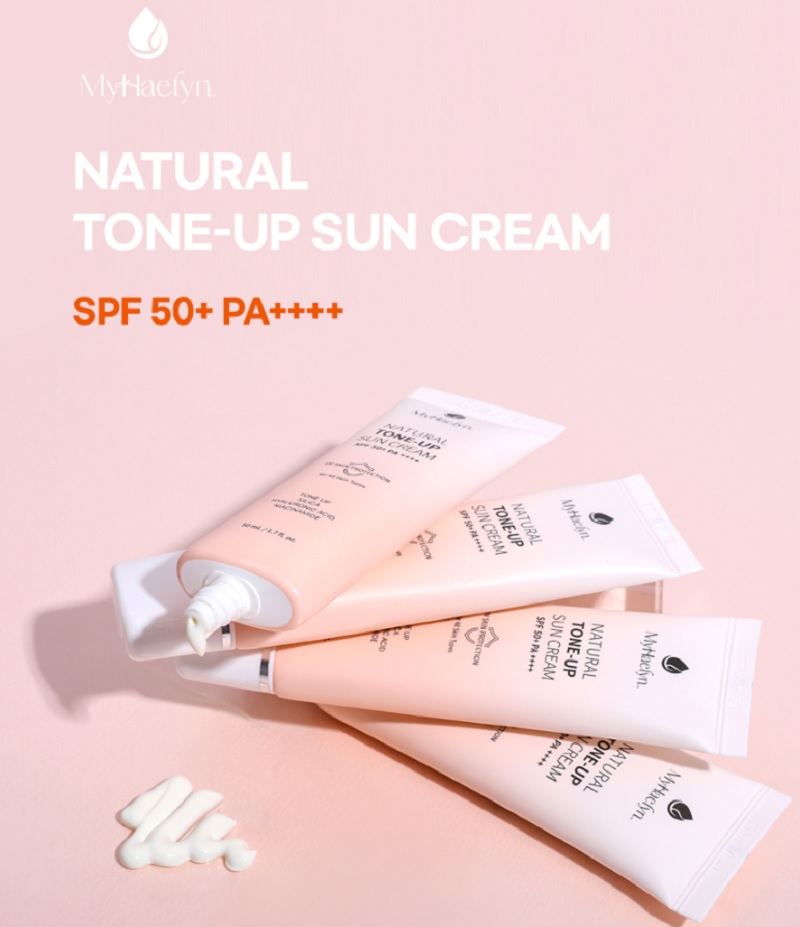 [MyHaelyn] Natural Tone-up Sun Cream SPF 50+ PA++++50ml UVA and UVB, helping protect the skin