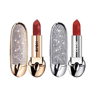 New High Grade Fully Shimmer Diamond Lipstick With Mirror Case Waterproof Matte  Lip Stick