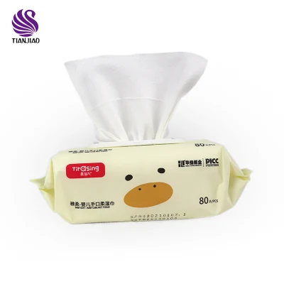 PE Bag Packed Unscented Baby Wipes 