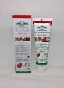 Phruekchavej Herbal Mouth Wash Toothpaste Whitening teeth 2in1 Floral and Fresh Organic herbs Suitable for Sensitive teeth