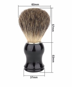 Plastic handle nylon fading mane shave brush synthetic hair men beard shaving brush