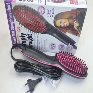 Popular Ceramic Fast Electric Brush Hair Straightener