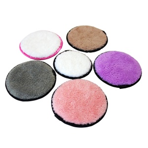 Private Label Round Makeup Remover Towel Microfiber Makeup Remover Pad