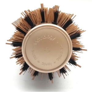 Soft Touch Salon Gold Boar Bristle Hairdressing Finish Professional Hair Brush Ceramic Round Hair Brush