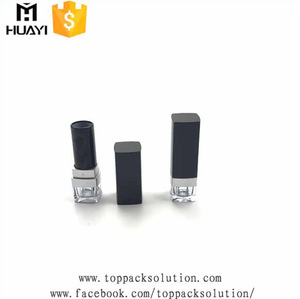 square shape plastic make your own lipstick tube