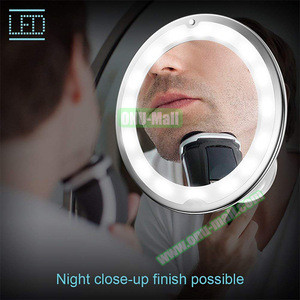 Vanity Table Top Magnifying Lighted Makeup Mirror with Suction Pad