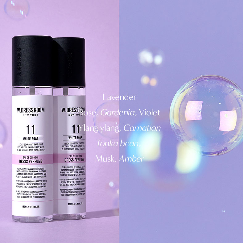 (W.DRESSROOM) NEW Dress Perfume Basic Season 3 No.11 White Soap 160ml