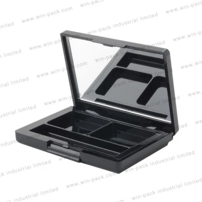Wholesale Black Color Makeup Eyeshadow Palette Packaging with Mirror