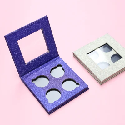 Wholesale Makeup Eyeshadow Package 4 Color Square Glittery Cosmetic Magnetic Eyeshadow Palette
