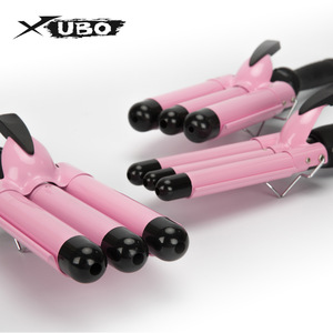 wholesale Professional 3 barrel hair curler ceramic hair waver roller curler