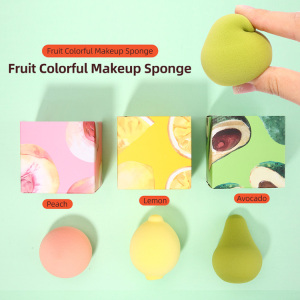 Yousha Cute fruit soft big hydrophilic makeup sponge blender microfiber custom logo non latex makeup cosmetic puff beauty sponge