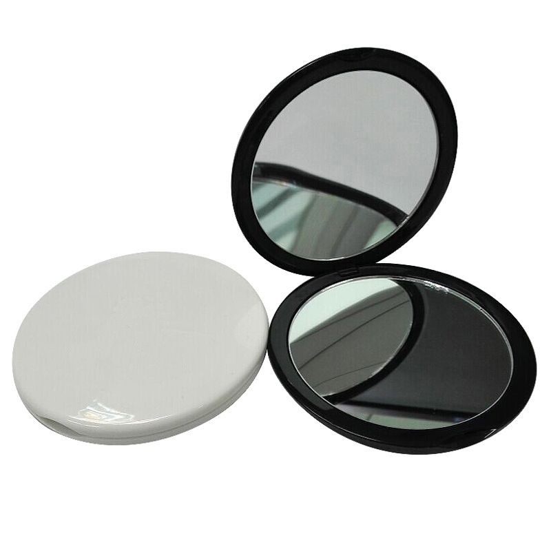 Portable Travel Pocket Double-sided Folding Round Makeup Mirror With 10X Magnification