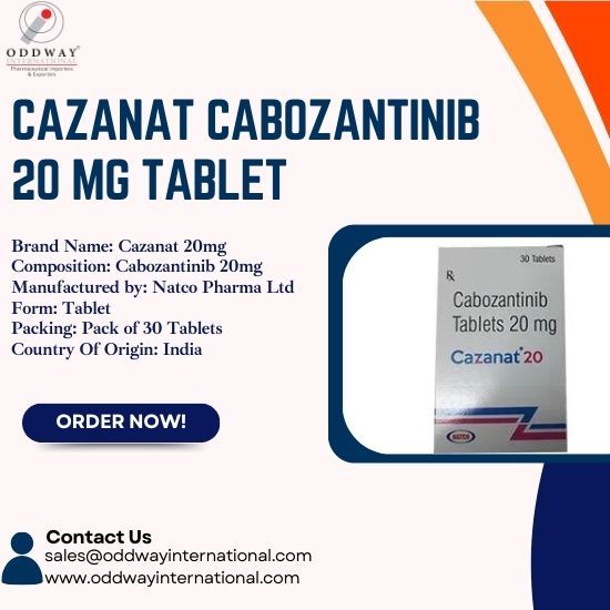 Cazanat Cabozantinib 20 mg Tablet