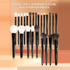 Custom Private Label 23 Pcs Professional Makeup Brush Set Black Wooden Handle Synthetic Goat Hair Powder Eyeshadow Cosmetic Brushes Wholesale