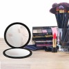 Portable Travel Pocket Double-sided Folding Round Makeup Mirror With 10X Magnification