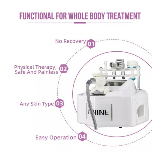 Body Cavitation + RF+Vacuum Roller +Laser Handles Machine