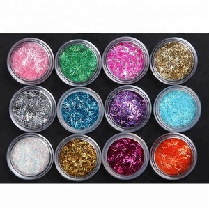 12 colors Pretty Nail Designs Laser Nail Glitter Nail Art Supplies
