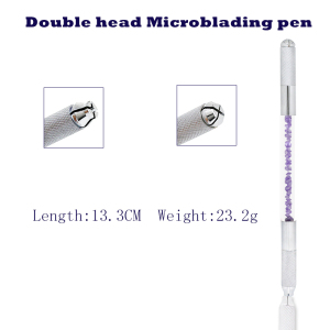 2019 Double Copper Head Acrylic Crystal Microblading Tattoo Pen