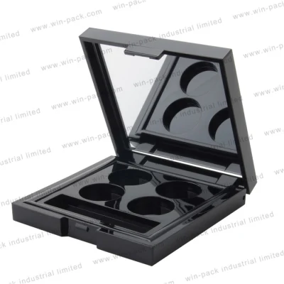 9g 10g 12g Black Rectangle Shape Compact Case Empty Powder Compact Case Cosmetic Packing