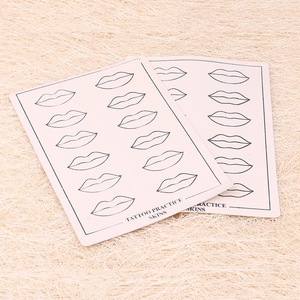 AI-Aiheogae Body Art Synthetic Flexible Lips Tattoo Designs Practice Skins MUA712
