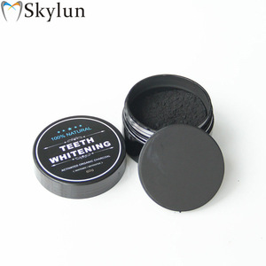 Black activated coconut charcoal tooth powder oral hygiene cleaning tooth  powder stains removal