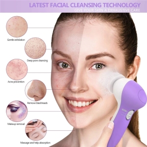 Cheaper Price Facial Cleansing Brush Face Lifting Skin Tightening Waterproof electric 7 in 1 Facial Brush