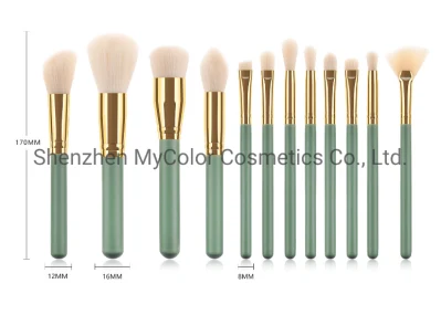 China Factory Price 12PCS Makeup Brush Set Soft Synthetic Fiber Cosmetics Make up Brushes