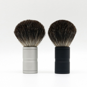 China Soft bristle custom logo metal handle shaving brush mens shaving brush