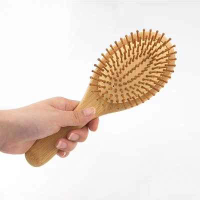 Custom Logo Bamboo Hair Brush Comb Eco Friendly