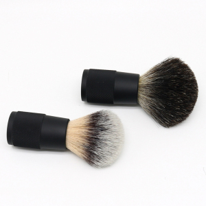 Custom logo travel size  badger hair shaving brush metal handle shaving brush