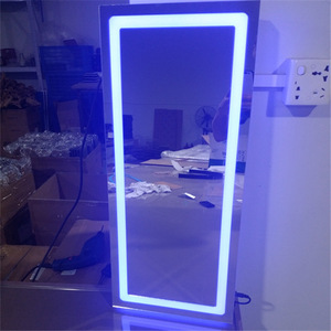 Custom wall-mounted decorative frameless acrylic led makeup mirror