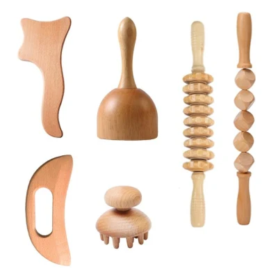 EMS Suit 6PCS in One Kit Wooden Massager