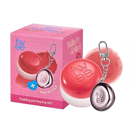 (Gl)(Fwee) Lip&amp;Cheek Blurry Pudding Pot [CR04 Seventeen] 5g+Pendant Keyring