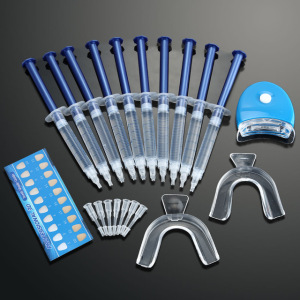 Home Teeth Whitening Kit Mini Blue Led Teeth Whitening Light 10pcs teeth whitening gel mouth tray